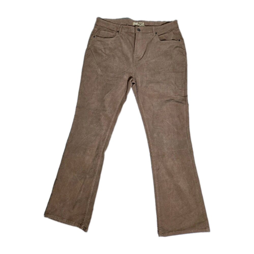 Hybrid & Company Brown Corduroy Pants Womens Size 18 Straight Stretch Casual EUC